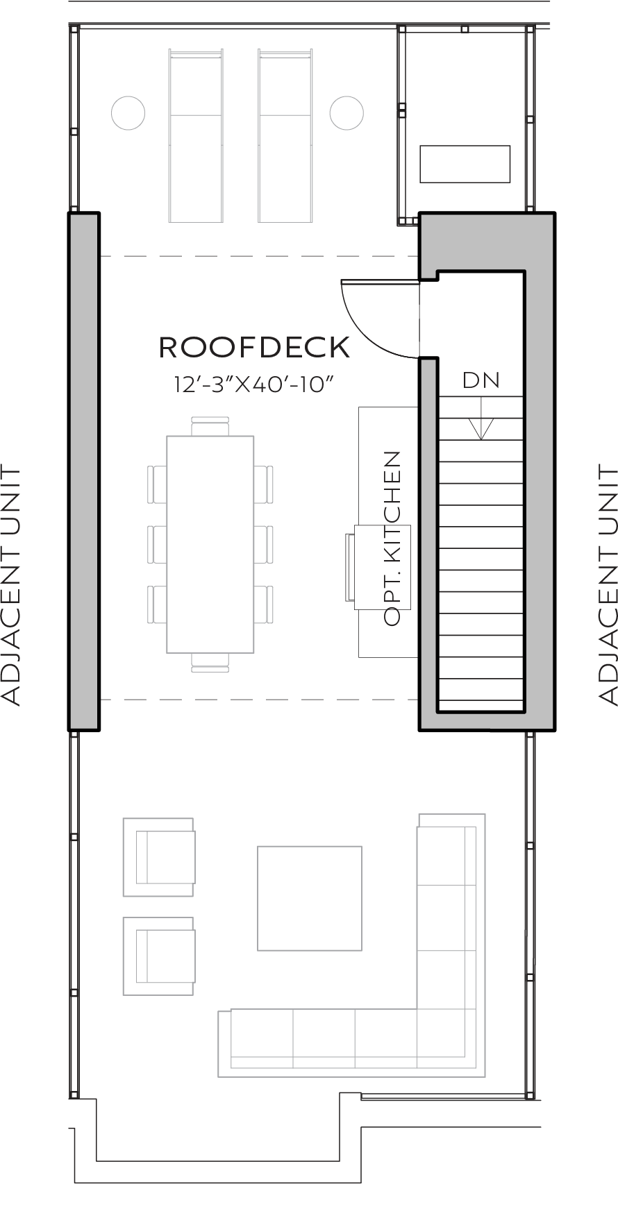 2051 26th B floor plan - Roof Deck