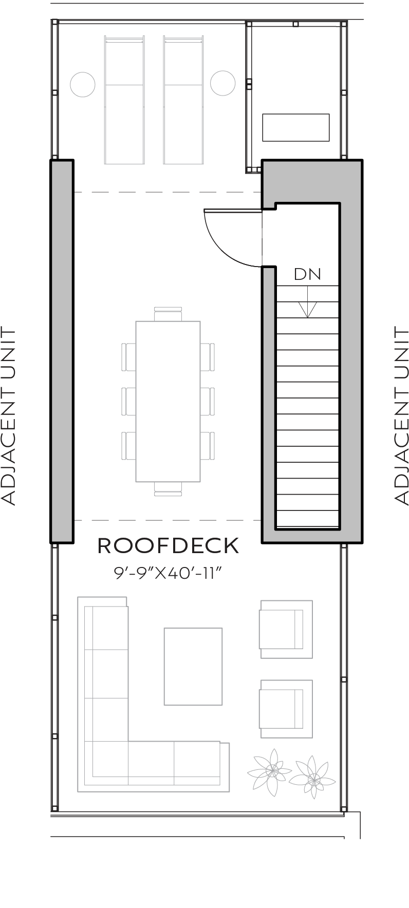 2051 26th C floor plan - Roof deck