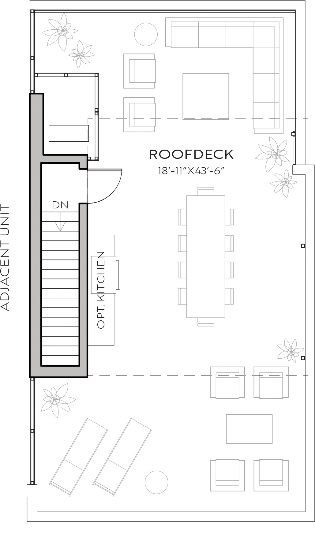 2051 26th D floor plan - Roof Deck
