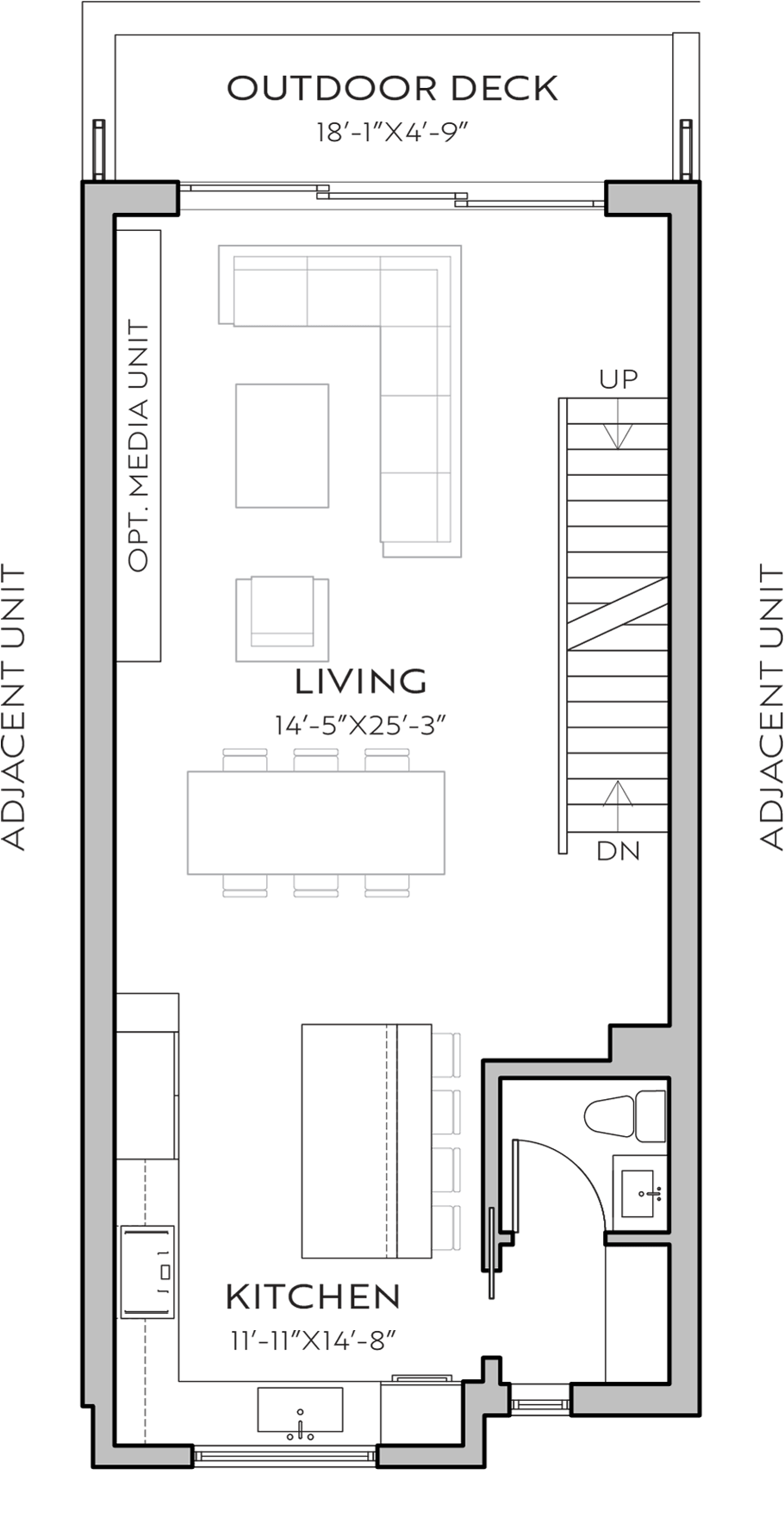 2540 Spruce G floor plan - 3rd floor