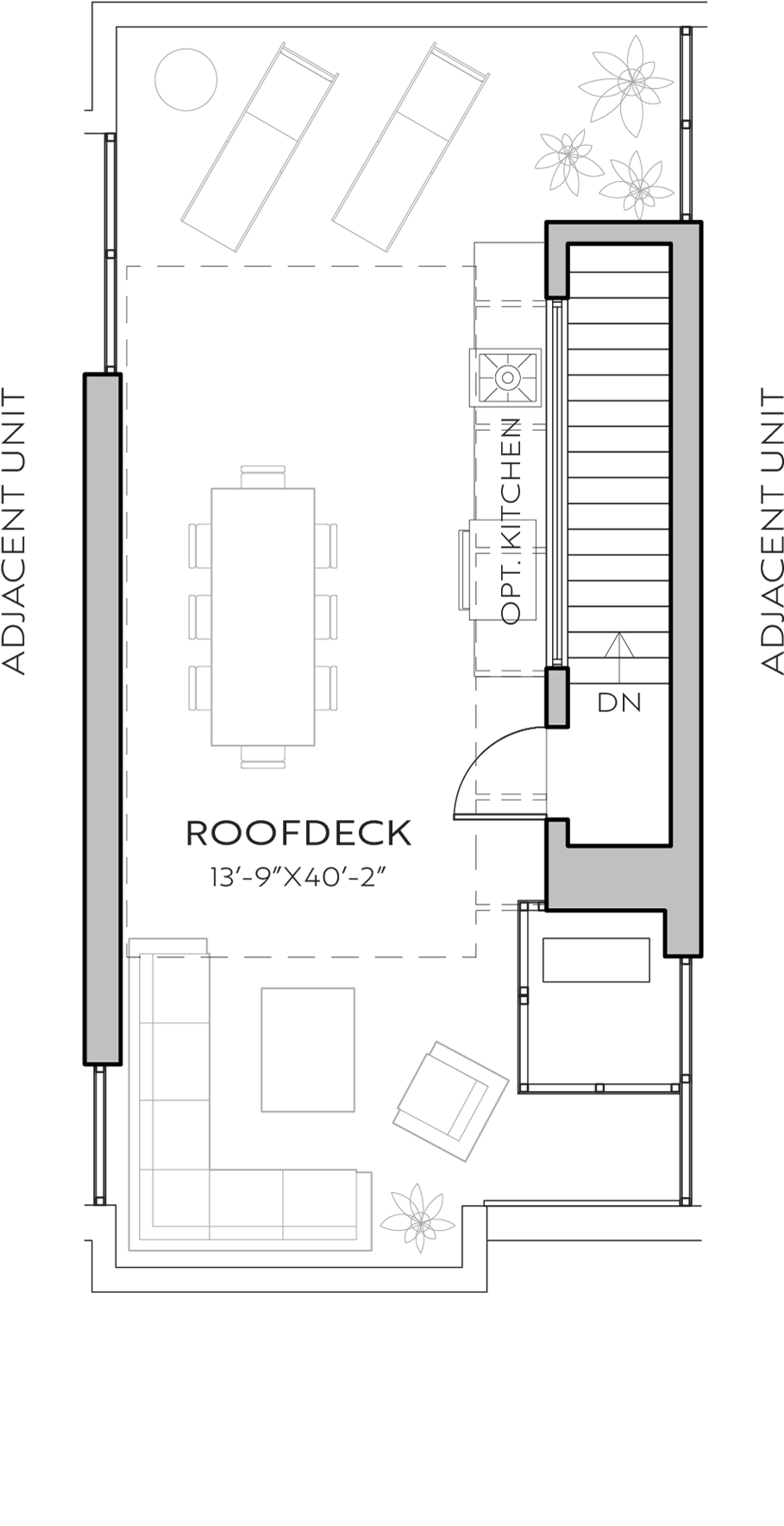2540 Spruce G floor plan - Roof Deck