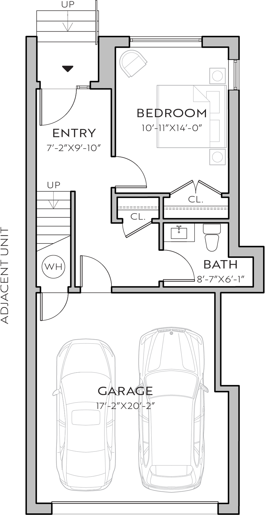 2540 Spruce H floor plan - 1st floor