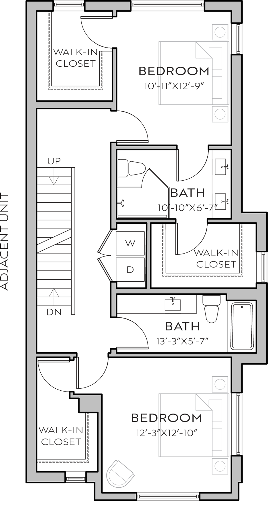 2540 Spruce H floor plan - 2nd floor