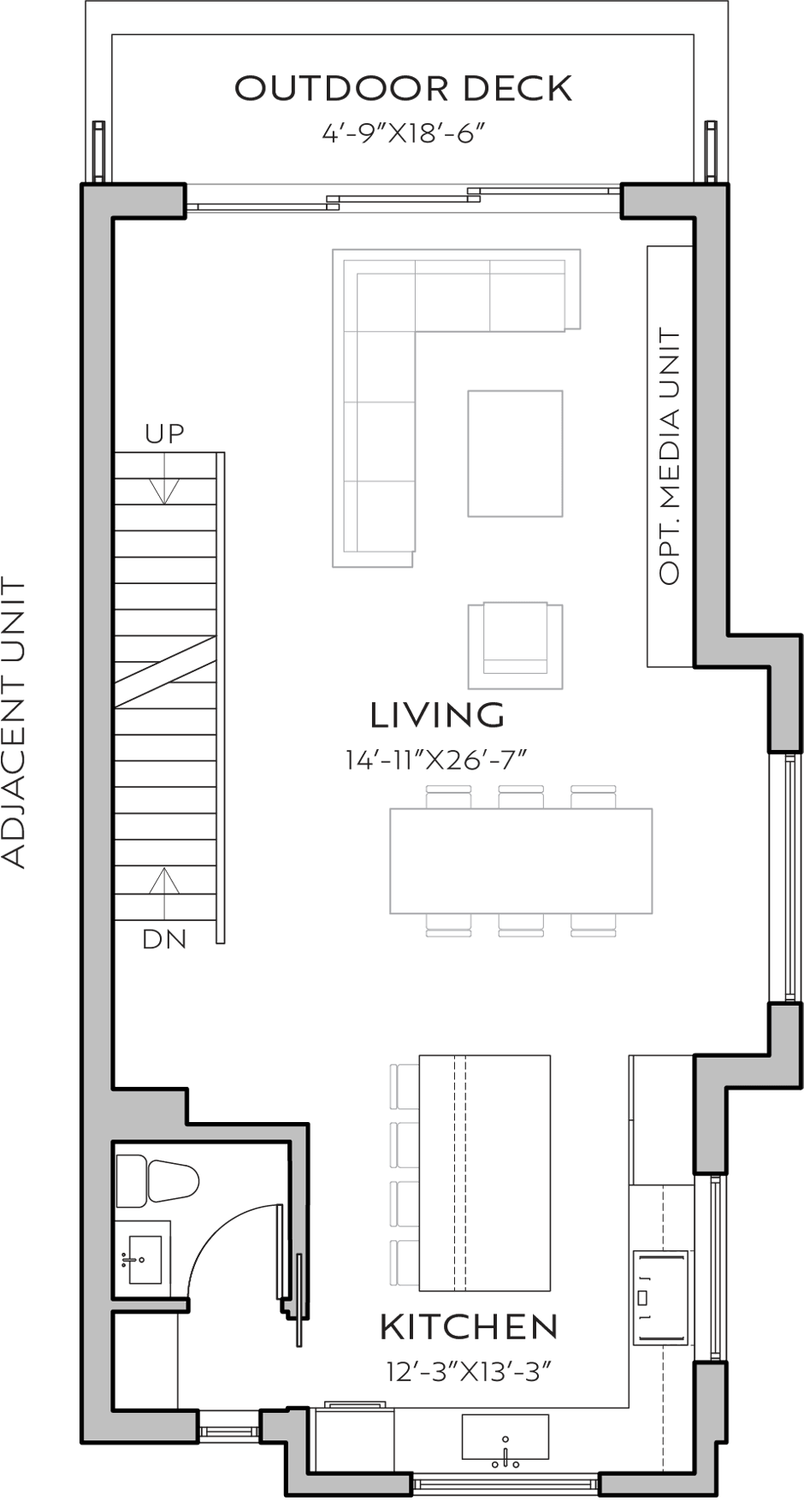 2540 Spruce H floor plan - 3rd floor