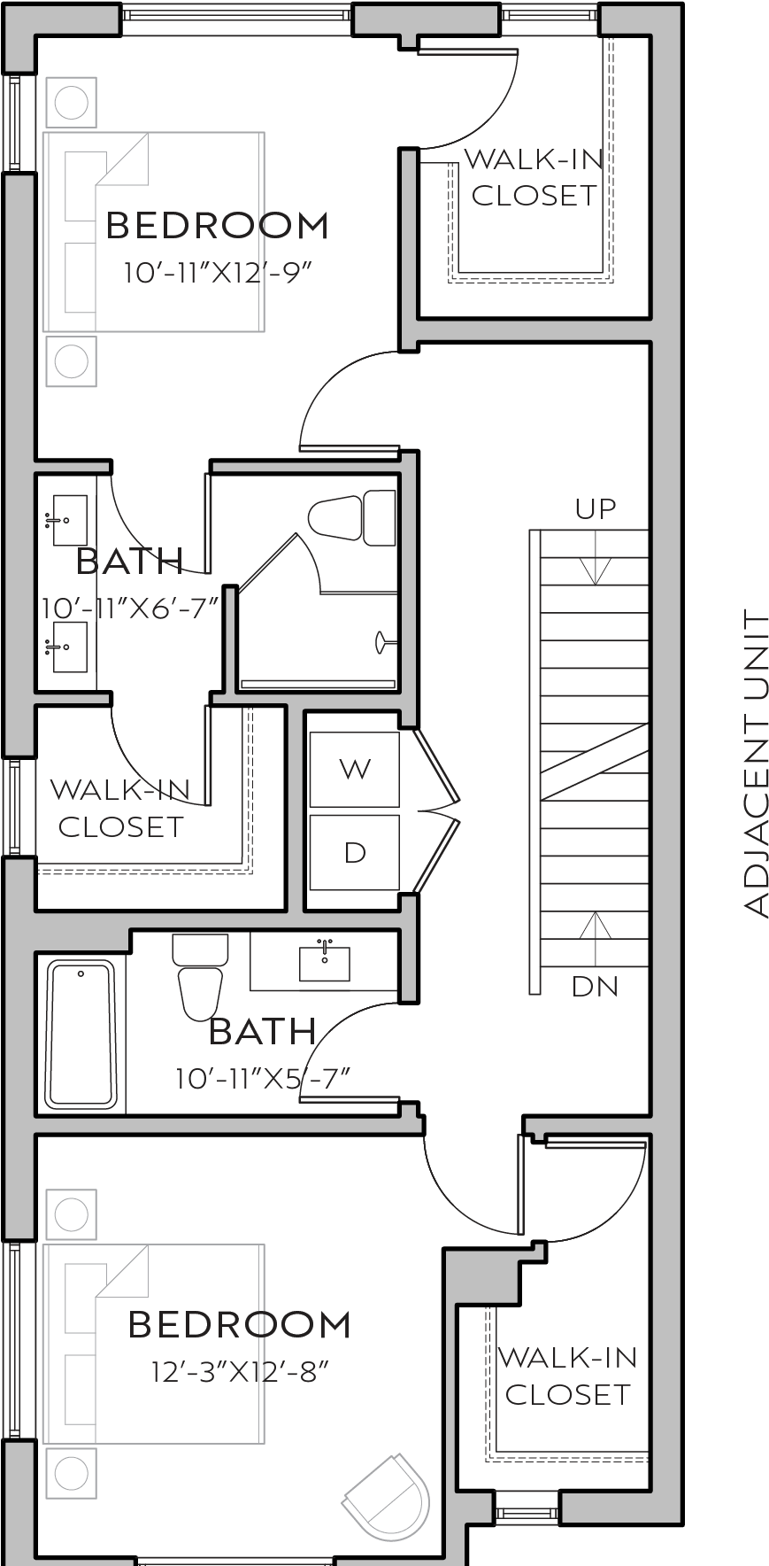 2540 Spruce A floor plan - 2nd floor