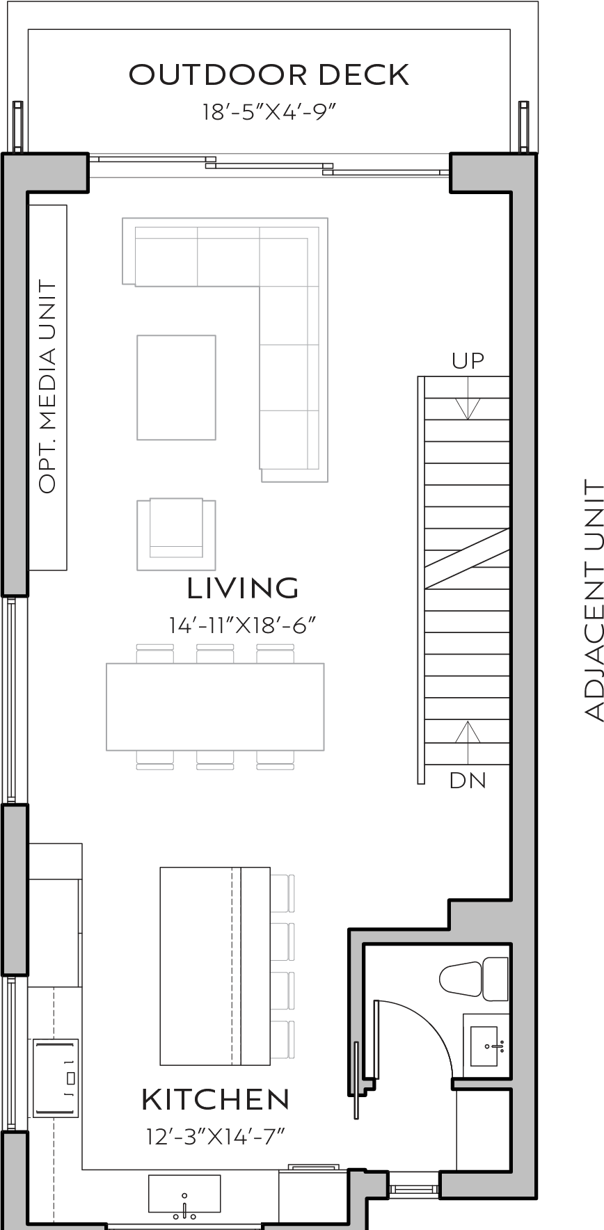 2540 Spruce A floor plan - 3rd floor