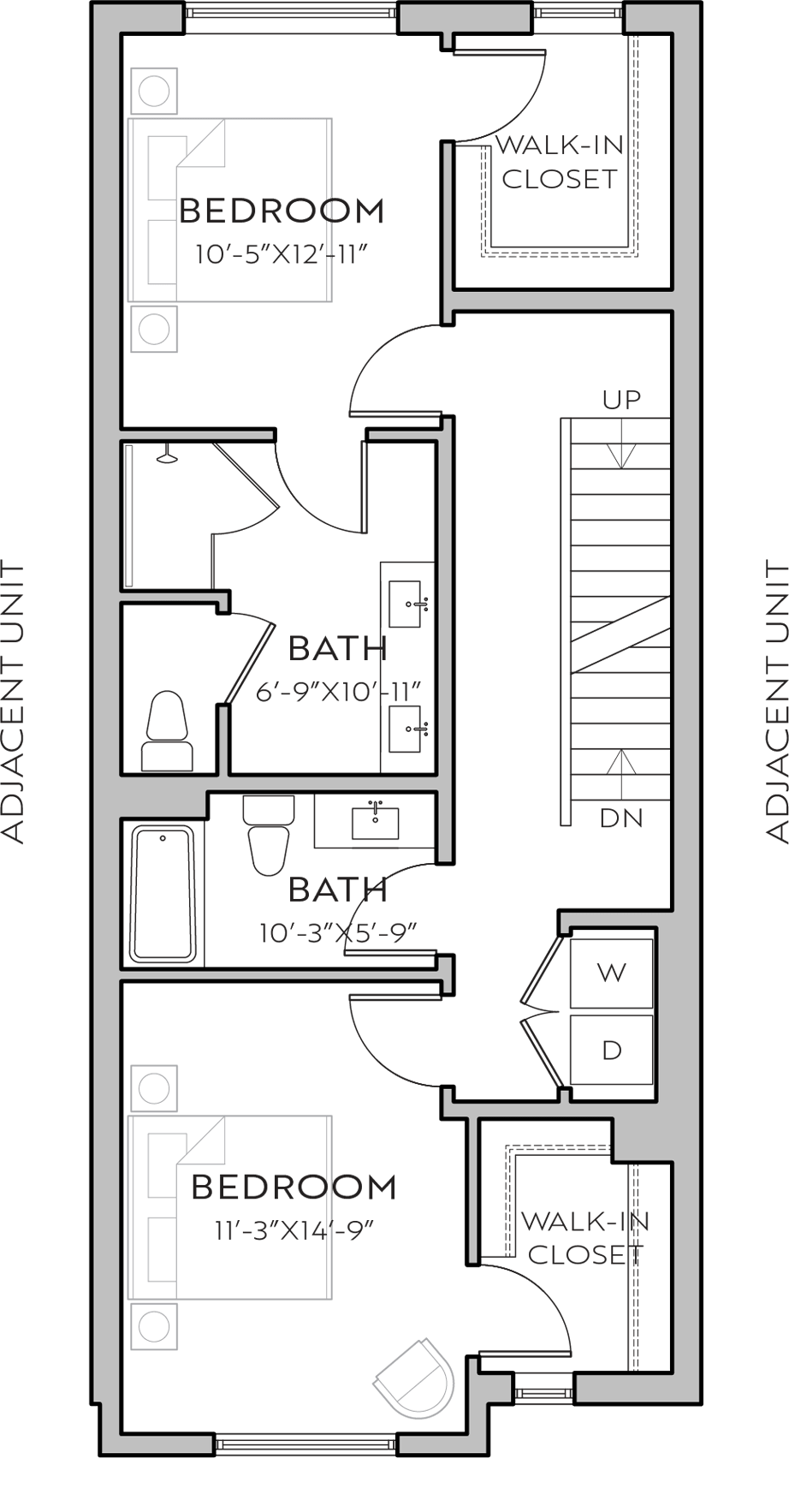 2540 Spruce B floor plan - 2nd floor