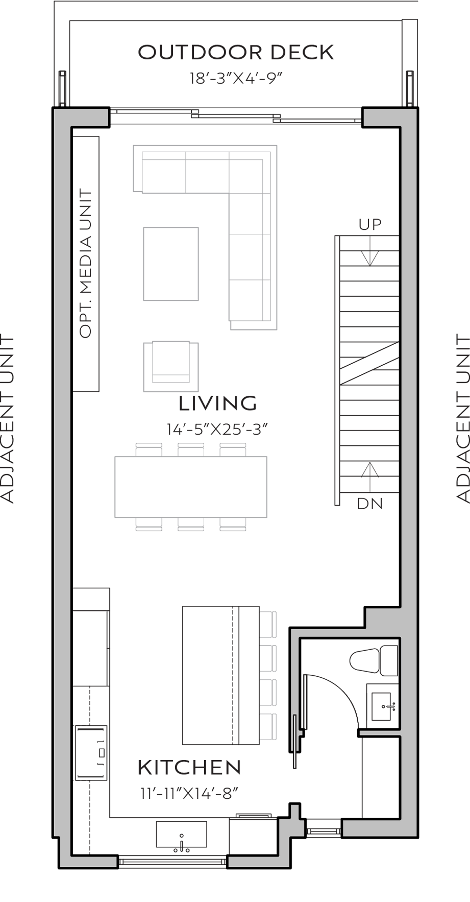 2540 Spruce B floor plan - 3rd floor