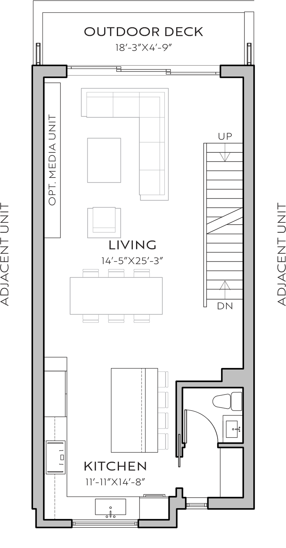 2540 Spruce C floor plan - 3rd floor