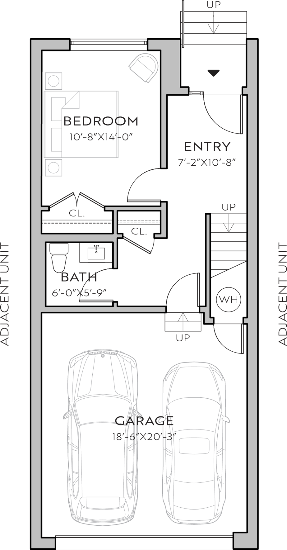 2540 Spruce D floor plan - 1st floor
