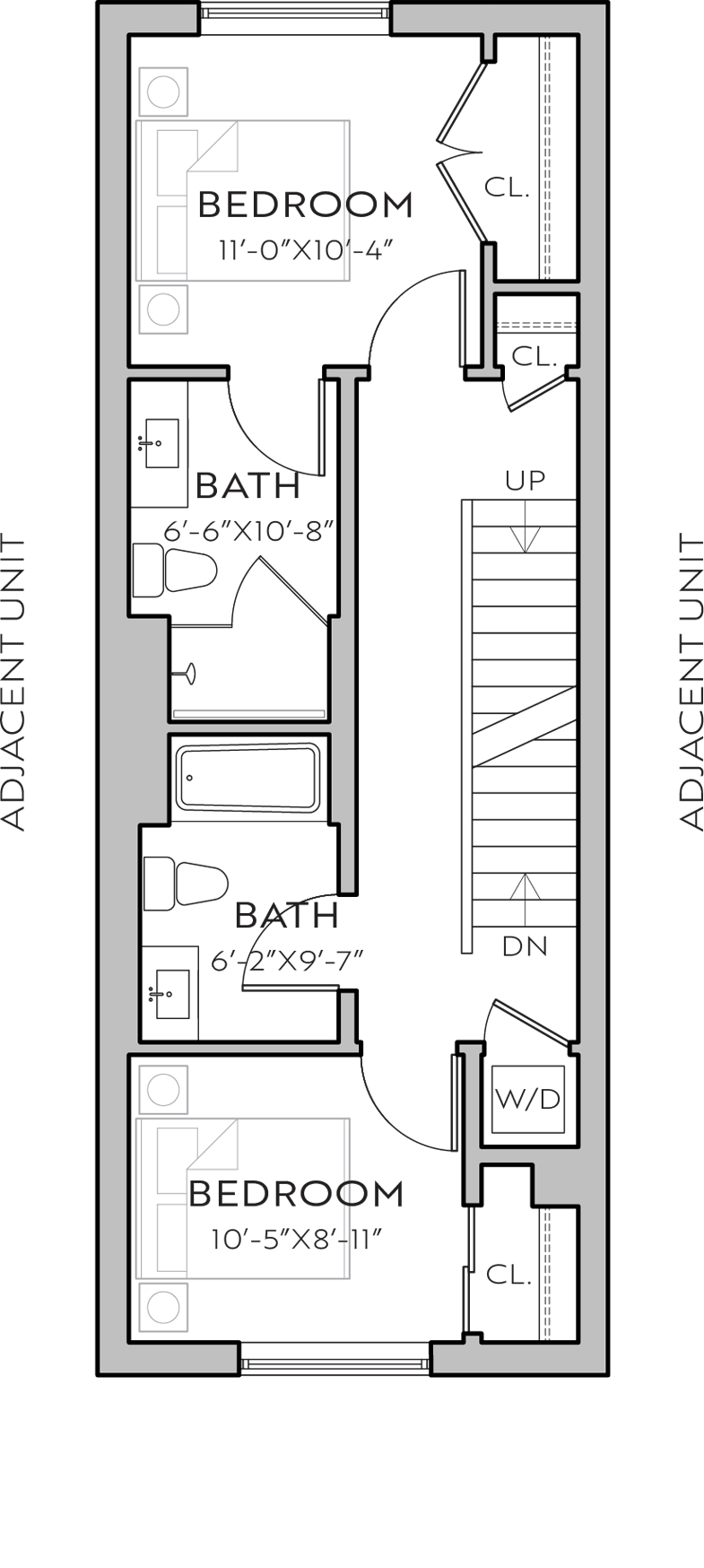 2540 Spruce E floor plan - 2nd floor