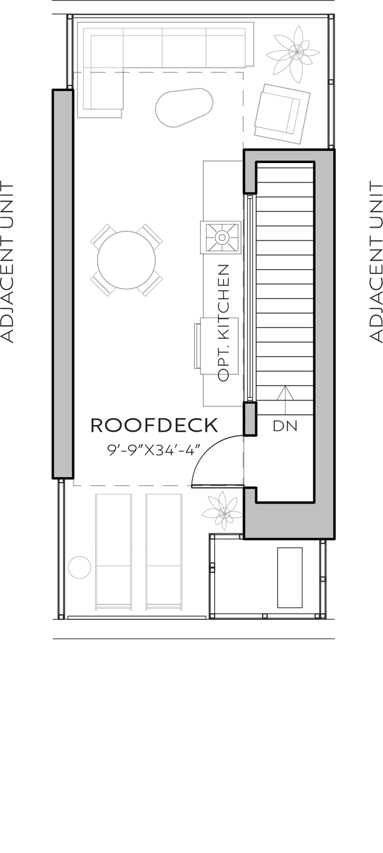 2540 Spruce E floor plan - Roof deck