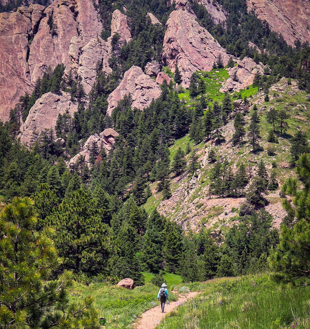 Boulder Flatirons hiking just down the road