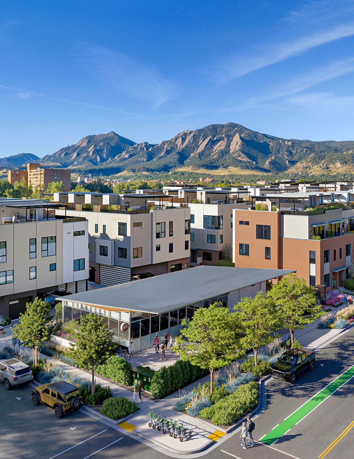 Picea development aerial rendering