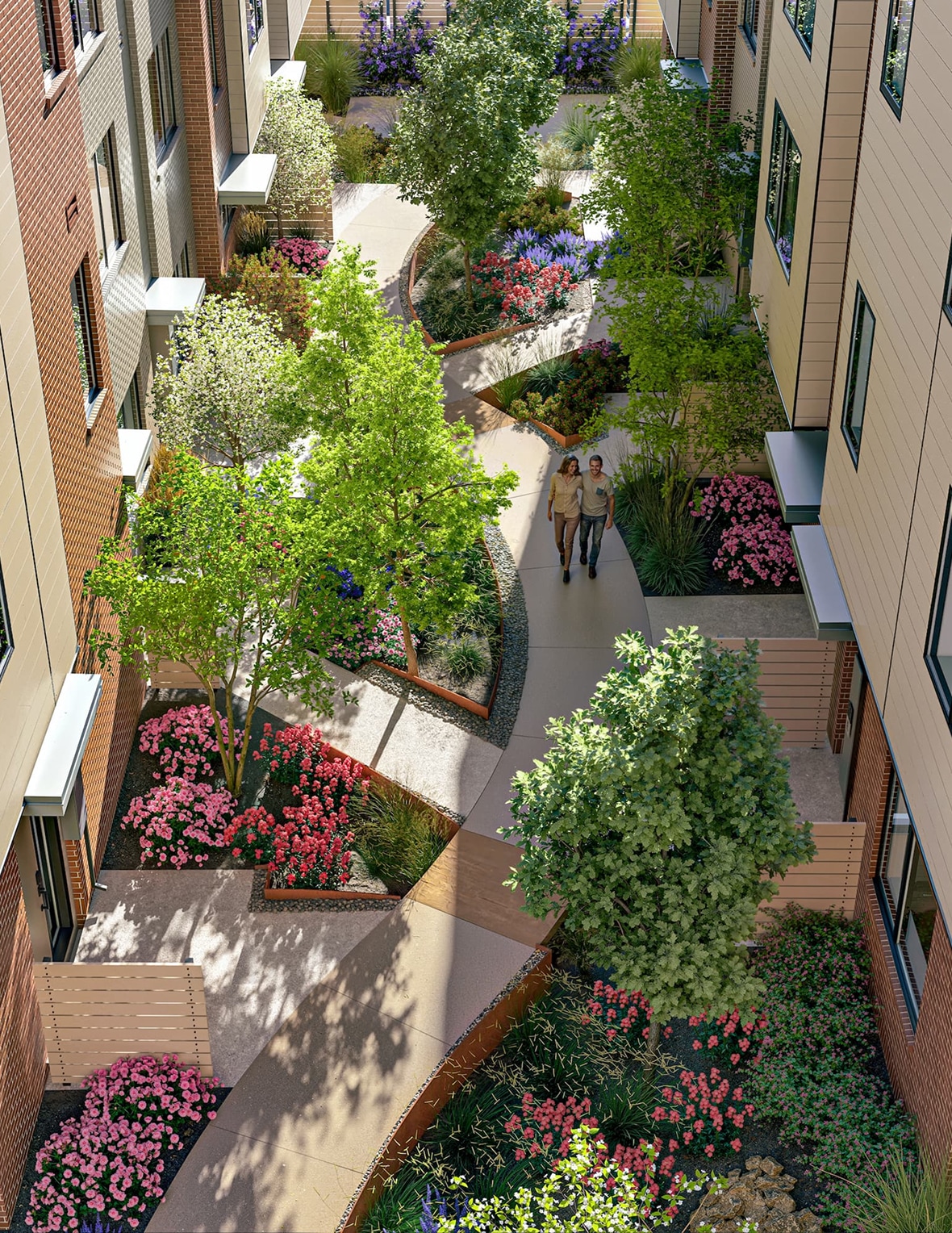 Picea courtyard rendering