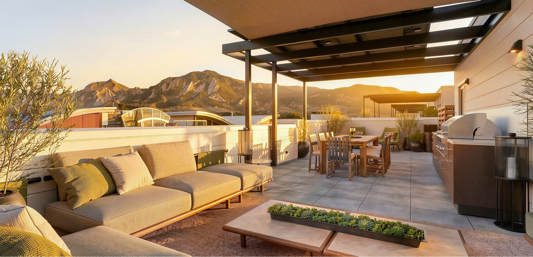 Picea private residence rooftop deck