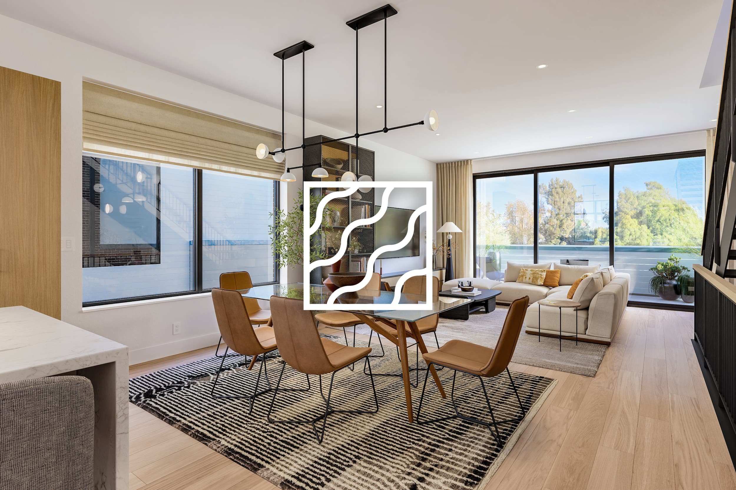 Living and dining area rendering